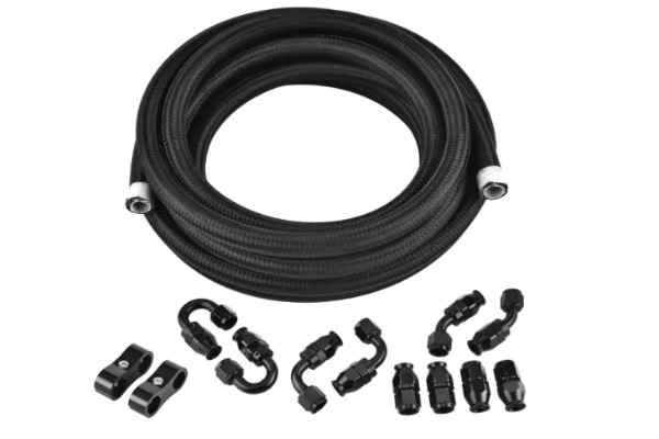 PTFE Fuel Line Fitting Kit,E85 Nylon Braided Fuel